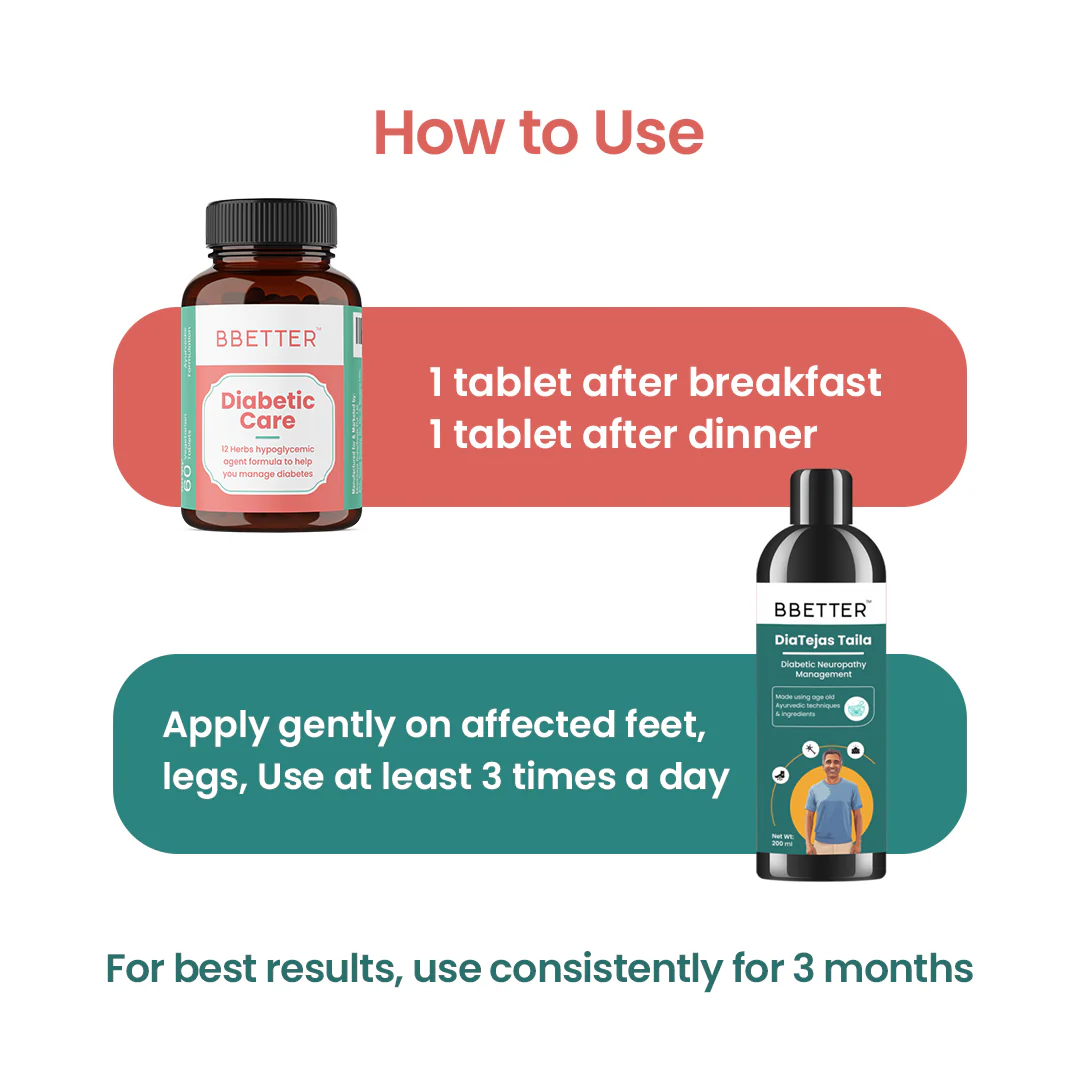 BBETTER Complete Diabetic Care Combo - Diabetic Care & Dia Tejas Oil - Image 5