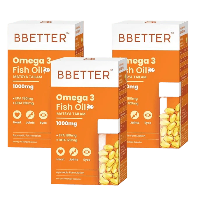 BBETTER Omega 3 Fish Oil Capsules - With 180 EPA : 120 DHA for Heart, Joints & Eyes - Image 7
