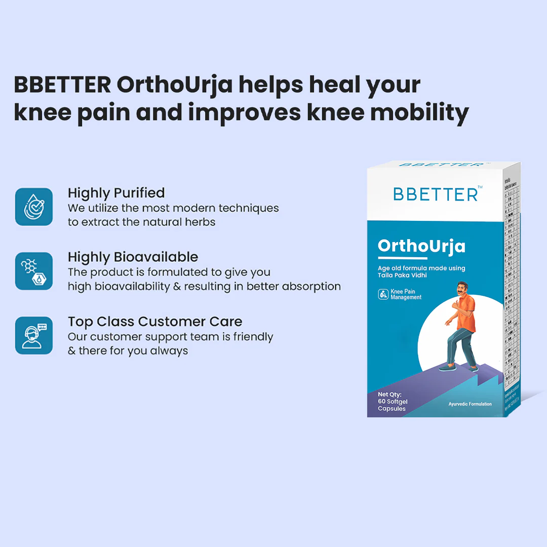 BBETTER OrthoUrja - An Ayurvedic Supplement for Knee Pain & Joint Inflammation Relief - Image 5