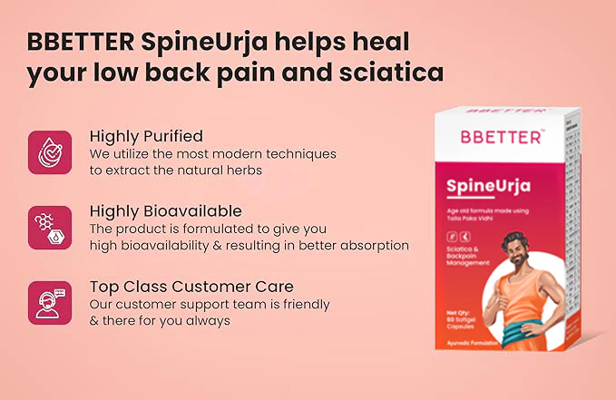 BBETTER SpineUrja - Made using Taila Paka Vidhi for Sciatica & Lower Back Pain Relief - Image 3