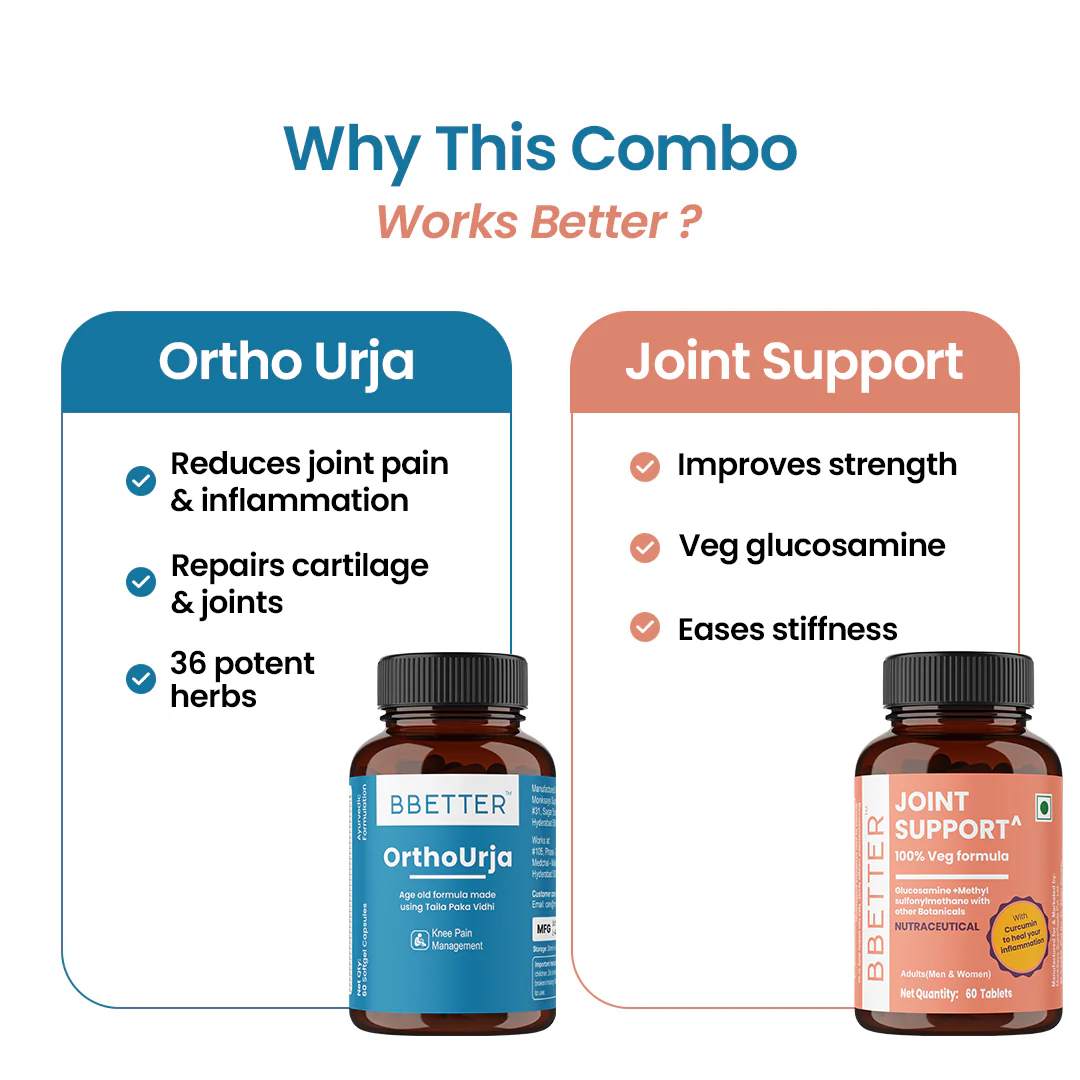 BBETTER Ultimate Joint Care Combo - Ortho Urja & Joint Support - Image 3