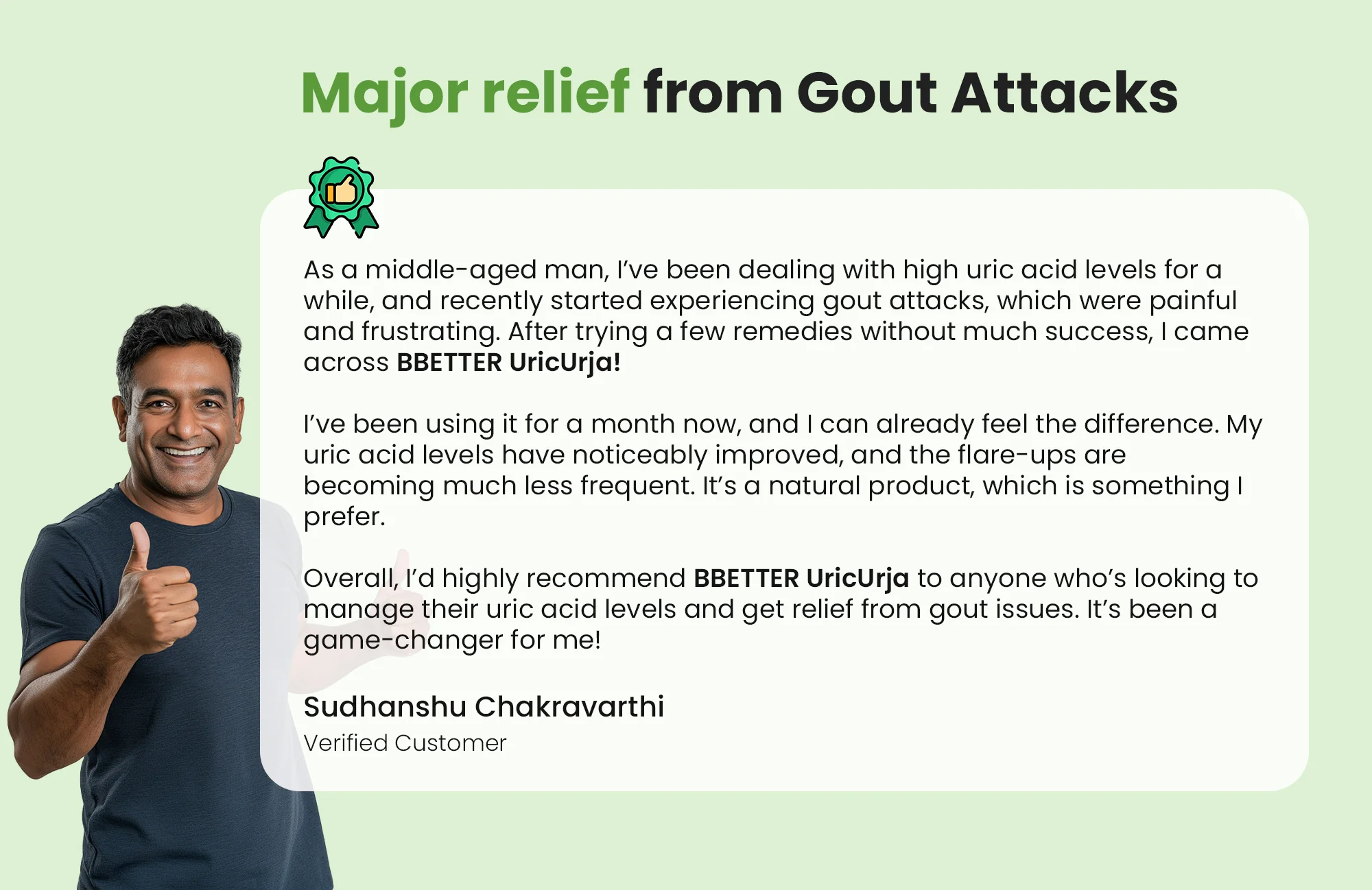 BBETTER UricUrja - With Clinically Proven Ayuric for Gout Pain Relief & Uric Acid Management - Image 5