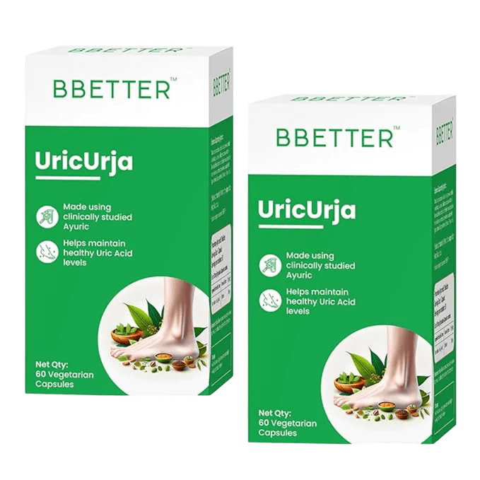 BBETTER UricUrja - With Clinically Proven Ayuric for Gout Pain Relief & Uric Acid Management - Image 8