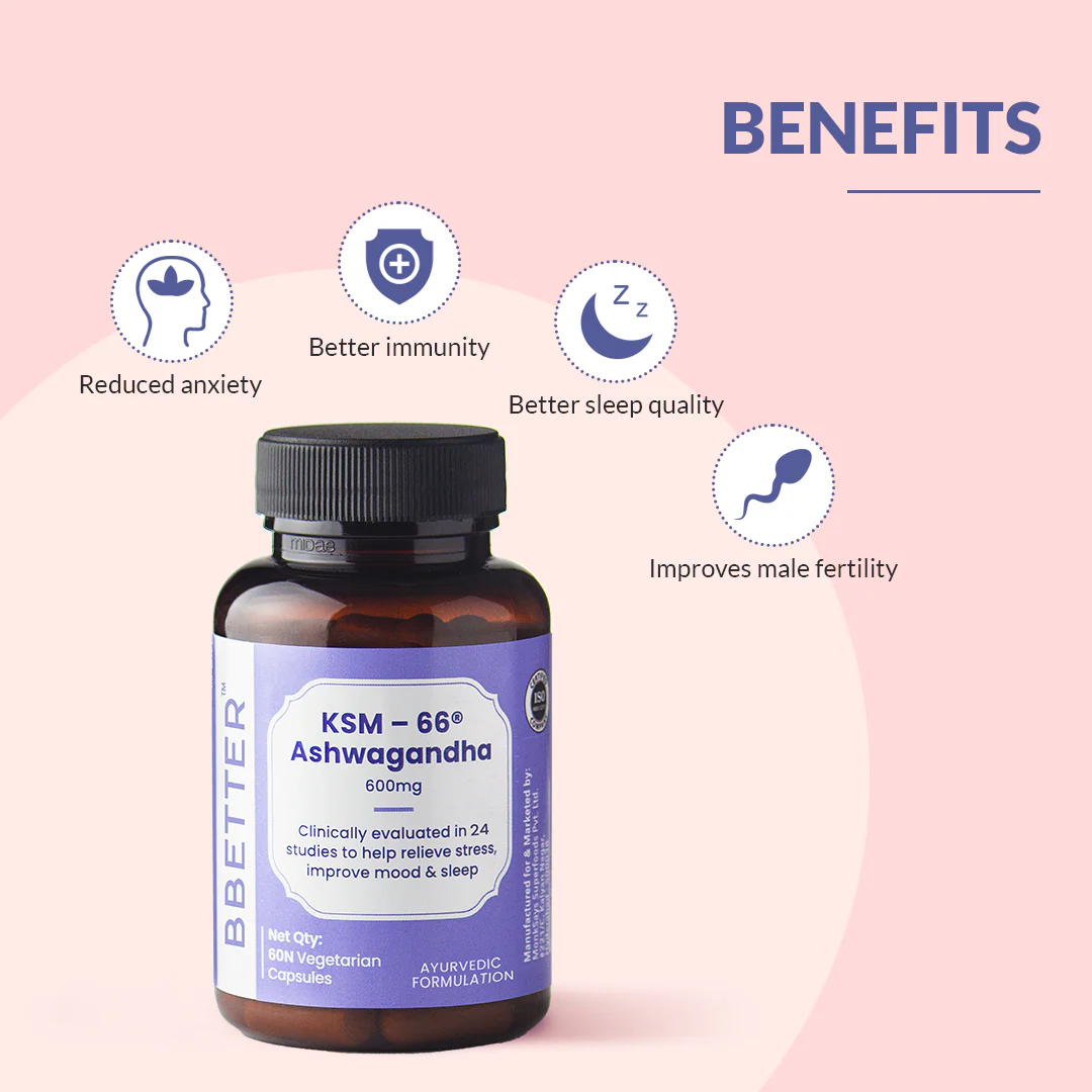 BBETTER Ashwagandha - With Clinically Proven KSM-66 for Stress & Sleep Management - Image 3