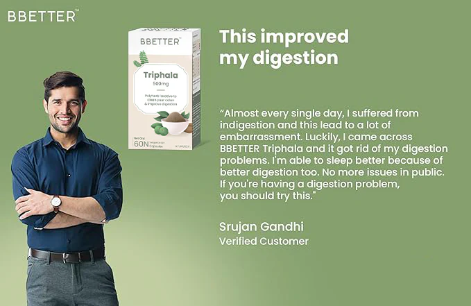 BBETTER Triphala - Polyherb Laxative to Improve Gut Health & Support Bowel Wellness - Image 5