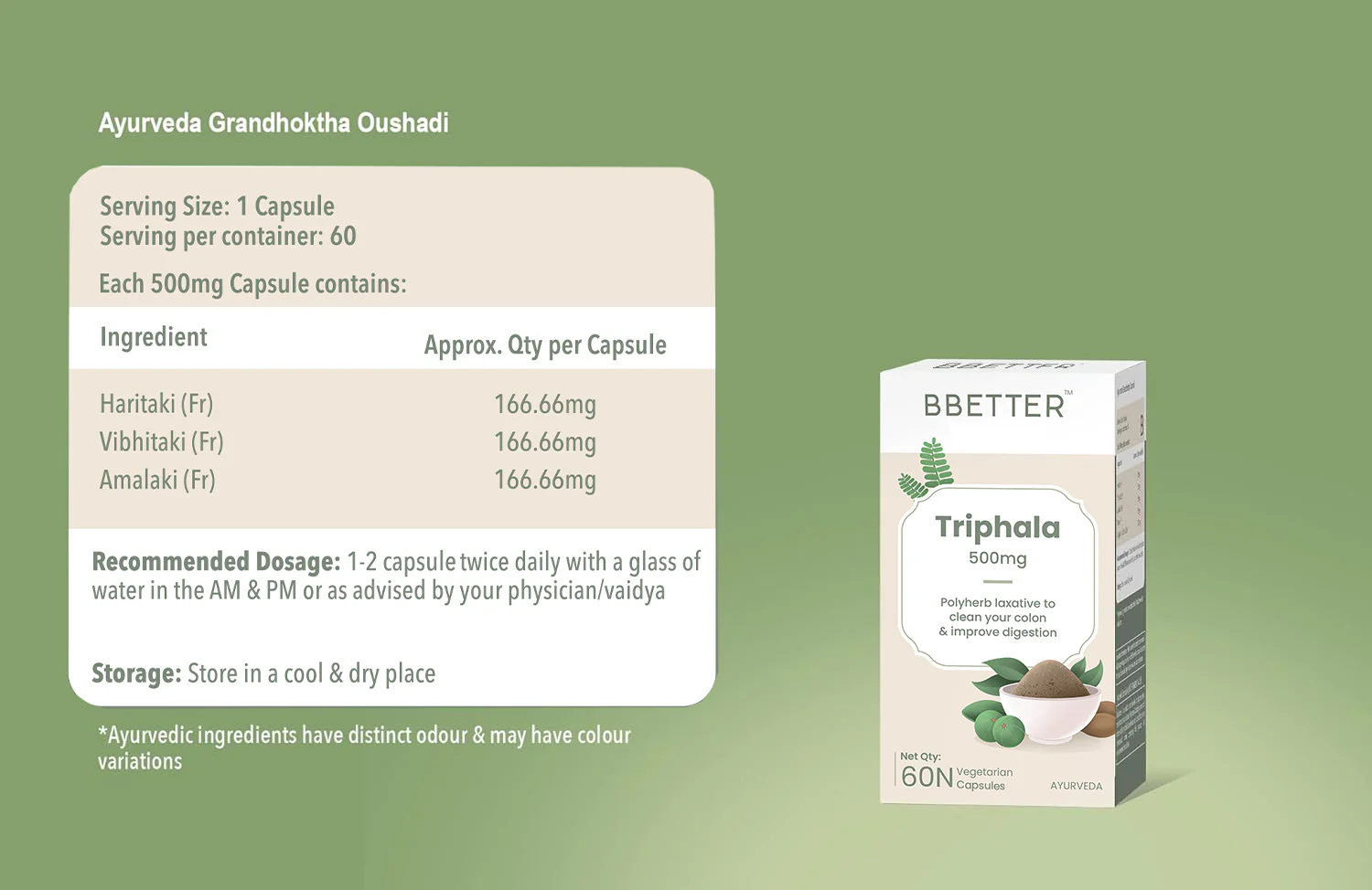 BBETTER Triphala - Polyherb Laxative to Improve Gut Health & Support Bowel Wellness - Image 7