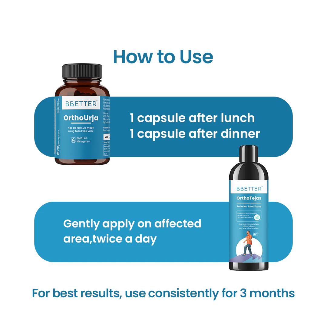 BBETTER Ultimate joint & Muscle Relief Combo - Ortho Urja & Ortho Tejas Oil - Image 5
