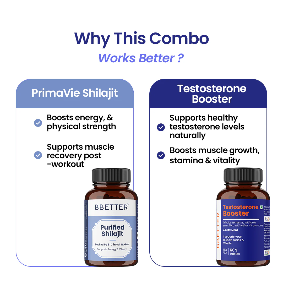 BBETTER Ultimate Men's Performance Combo - Purified Shilajit & Testosterone Booster - Image 3